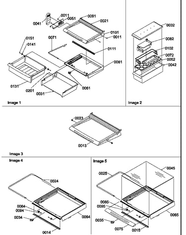 Shelves, deli, and crisper assemblies