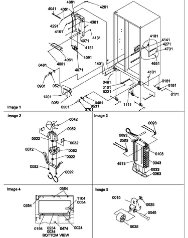 Drain system, rollers, and evaporator assy