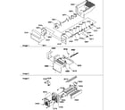 Amana SBDE520SW-P1185202WW ice bucket auger and ice maker parts diagram