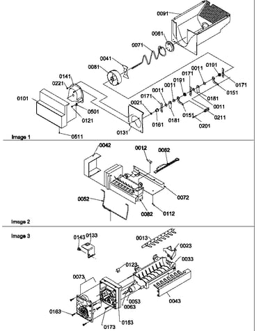 Ice bucket auger and ice maker parts