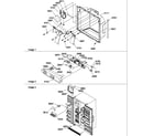 Amana SRDE327S3W-P1184906WW ice & water cavity, electronic bracket, & toe grille diagram