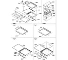 Amana SRDE327S3W-P1184906WW deli, shelves, crisper assemblies and accessories diagram