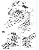 Interior cabinet and drain block assembly