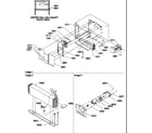 Amana TH21TW-P1301802WW evaporator and fan motor assemblies diagram
