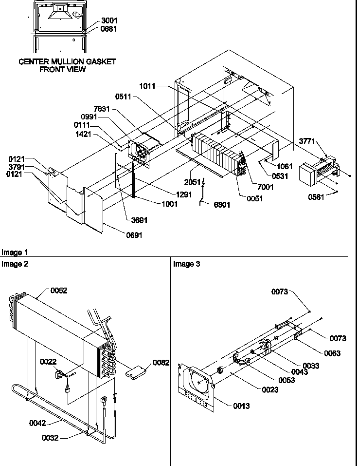 Evaporator and fan motor assemblies
