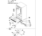 Amana THI21TL-P1302602WL ladders, lower cabinet and rollers diagram