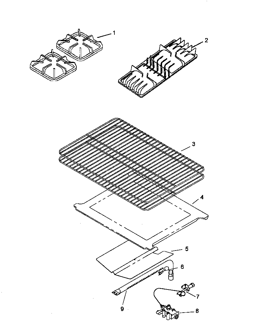 OVEN COMPONENTS & GRATES (AGC585E/P1142922NE) (AGC585E/P1142925NE) (AGC585E/P1143082NE) (AGC585E/P1143131NE) (AGC585E/P1143194NE) (AGC585LL/P1143112NLL) (AGC585LL/P1143131NLL) (AGC585LL/P1143194NLL) (AGC585WW/P1142922NWW) (AGC585WW/P1142925NWW) (AGC585WW