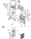 Door, hinges and accessories
