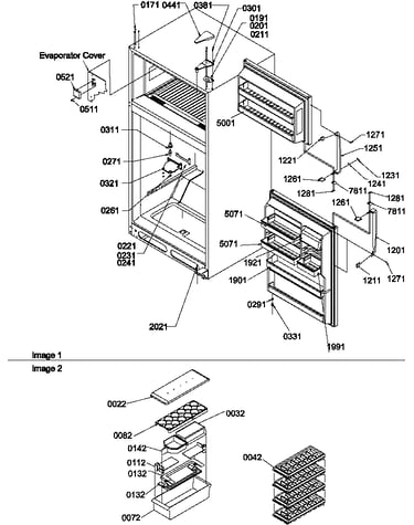 Door, hinges and accessories