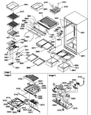 Interior cabinet and drain block assembly