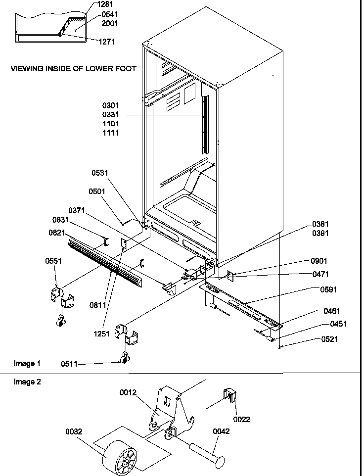 LADDERS, LOWER CABINET AND ROLLERS