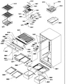 Interior cabinet and drain block assembly