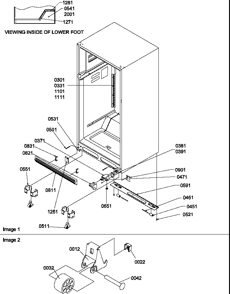 Ladders, lower cabinet and rollers