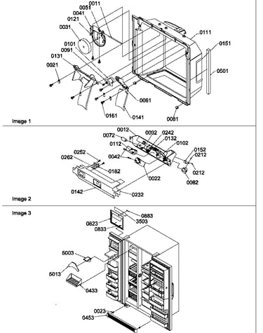 Ice & water cavity, electronic bracket, & toe grille
