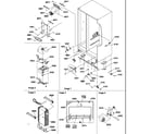 Amana SRD325S5W-P1199402WW drain systems, rollers, and evaporator assy diagram