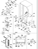 Drain systems, rollers, and evaporator assy