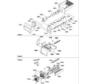 Amana SRD325S5W-P1199402WW ice bucket auger, ice maker and ice maker parts diagram