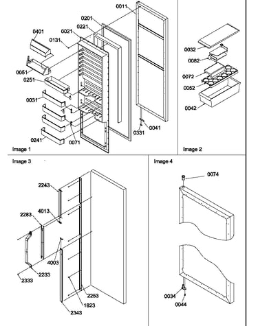 Refrigerator door and accessories