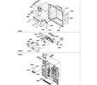 Amana SRD520SE-P1186302WE ice & water cavity, electronic bracket, & toe grille diagram