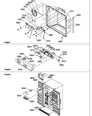 Ice & water cavity, electronic bracket, & toe grille