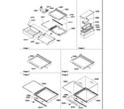 Amana SRD520SL-P1186302WL deli, shelves, crisper assemblies and accessories diagram
