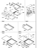 Deli, shelves, crisper assemblies and accessories