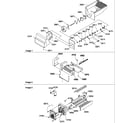 Amana SRD520SL-P1186302WL ice bucket auger, ice maker and ice maker parts diagram