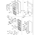 Amana SRD27S4E-P1190306WE refrigerator door diagram