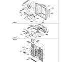 Amana SRD27S4W-P1190306WW ice & water cavity, electronic bracket,& toe grille diagram