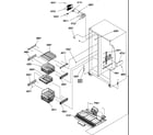 Amana SRD27S4E-P1190306WE freezer shelves and light diagram
