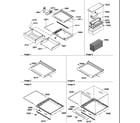Amana SR520SW-P1183002WW deli, shelves, crisper assemblies and accessories diagram