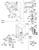 Drain systems, rollers, and evaporator assy