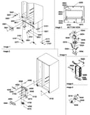 Drain systems, rollers, and evaporator assy