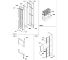 Amana SG521SW-P1197003WW freezer door and accessories diagram