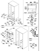 Drain systems, rollers, and evaporator assy
