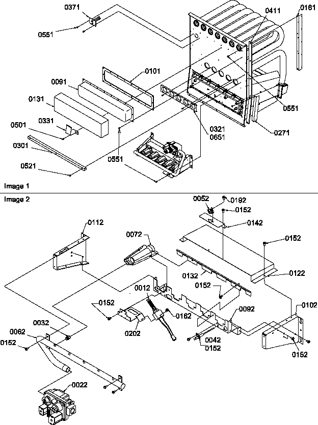Partition tube/collector box/manifold