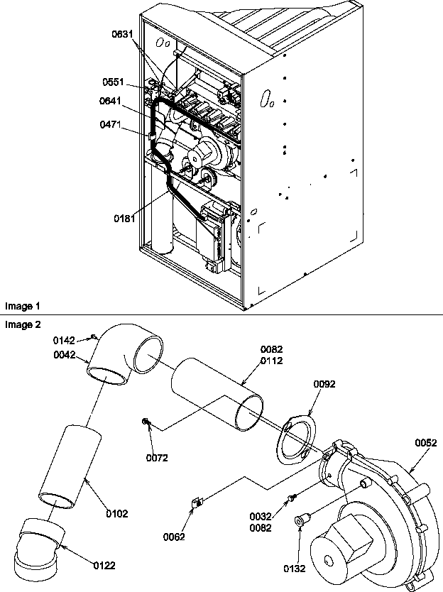 Wiring/blower pipe