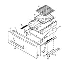 Caloric RLS271UW/P1143186NW broiler drawer diagram