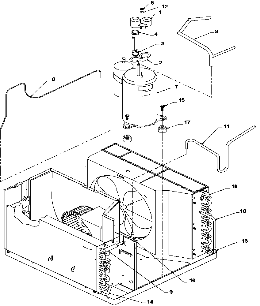 Compressor & tubing arrangement