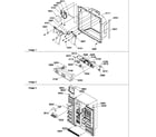Amana SRDE520SW-P1183103WW ice & water cavity, electronic bracket, & toe grille diagram