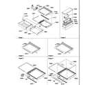 Amana SRDE520SBW-P1183104WW deli, shelves, crisper assemblies and accessories diagram
