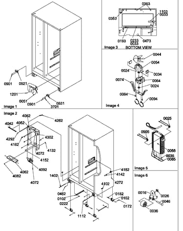 Drain systems, rollers, and evaporator assy
