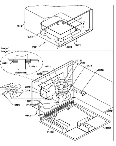 Shelf/stirrer motor