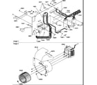 Amana DE1200D/P1300502M rear panel/blower diagram