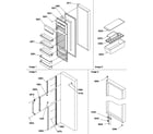 Amana SS21SW-P1193802WW refrigerator door and accessories diagram