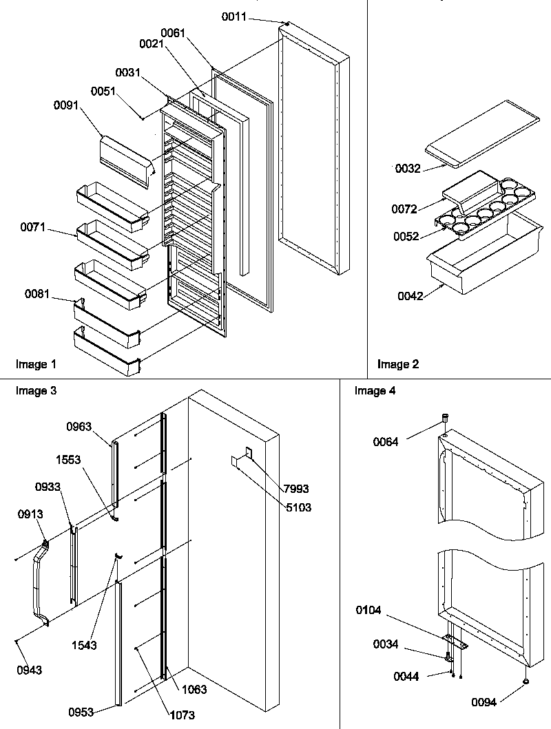 Refrigerator door and accessories