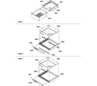 Amana SS21SW-P1193802WW deli and crisper assemblies diagram