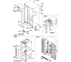 Amana SS21SW-P1193802WW cabinet parts and toe grille diagram