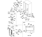 Amana SS21SW-P1193802WW drain system, rollers, and evaporator assy diagram