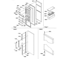Amana SPD25TE-P1303505WE refrigerator door and accessories diagram